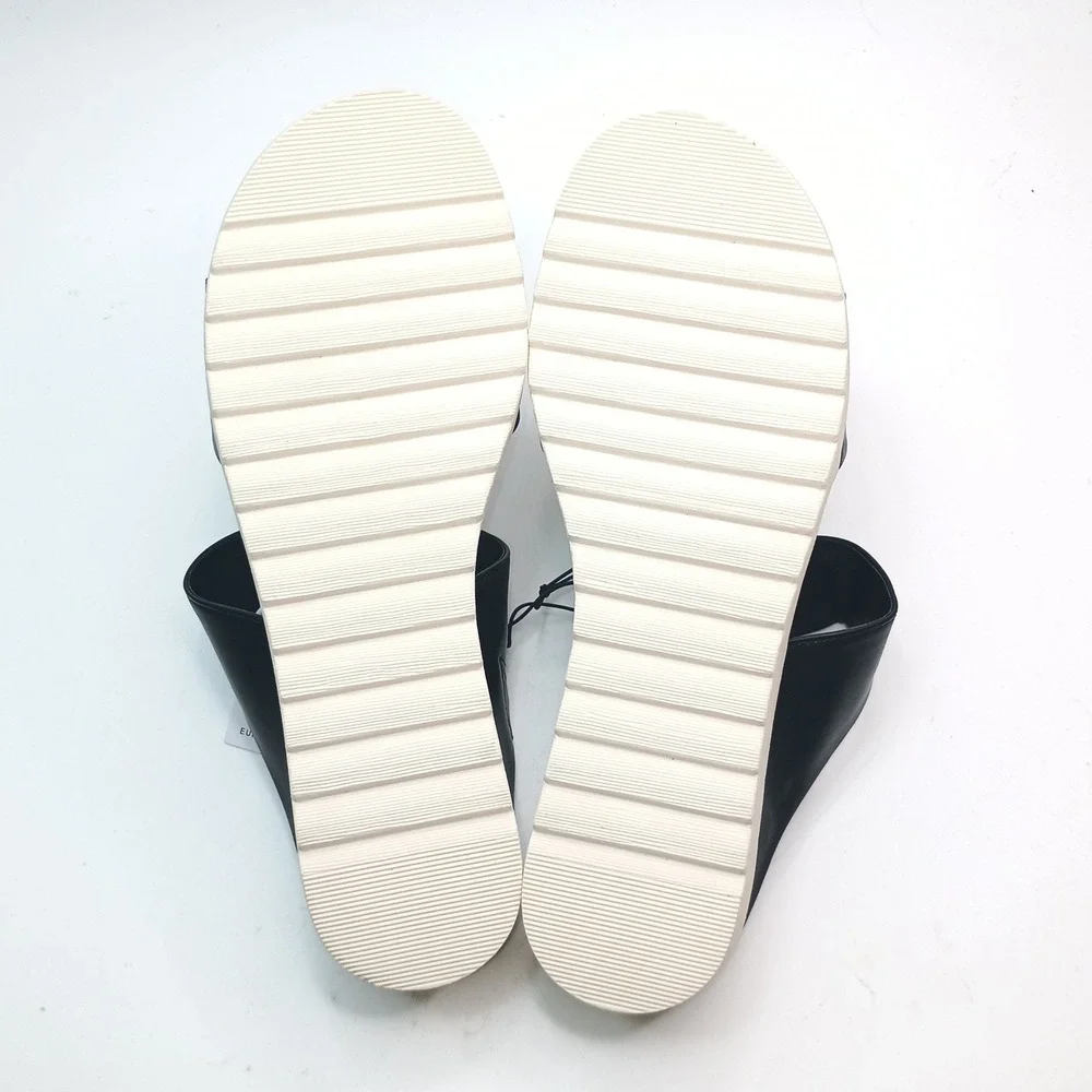Kensie Endy Comfort Slide Women Size 10 Black Wedge Sandal KS261620